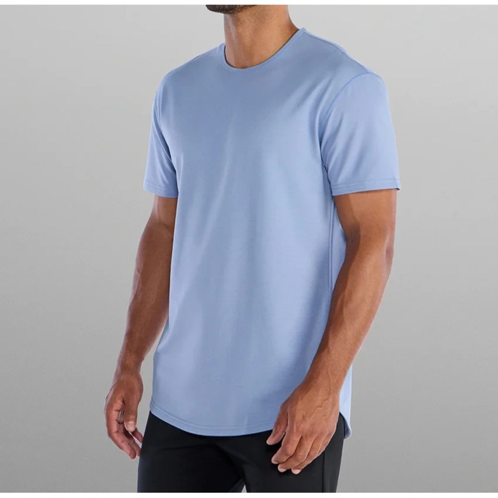 BYLT Premium Basics Drop-Cut Lux Shirt Atlantic Medium A004424